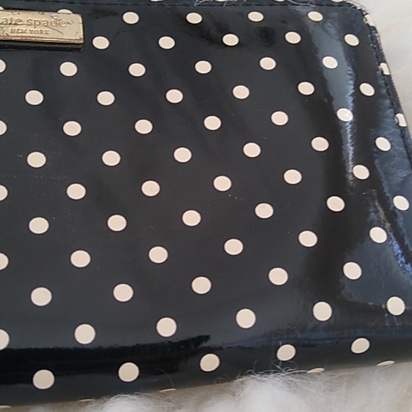 Kate Spade Wallet poke a dot black White - Picture 3 of 8